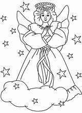 Angel Coloring Pages Christmas Angels Gabriel Snow Kids Colouring Printable Getcolorings Color Library Clipart Popular Print sketch template