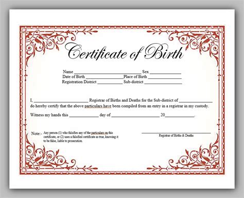 birth certificate template redlinesp