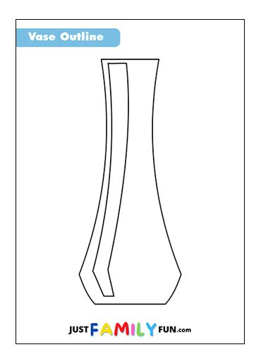printable vase template  family fun