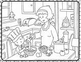 Cooking Caillou Coloring Sheet Pages Comprehension Choose Board Older sketch template