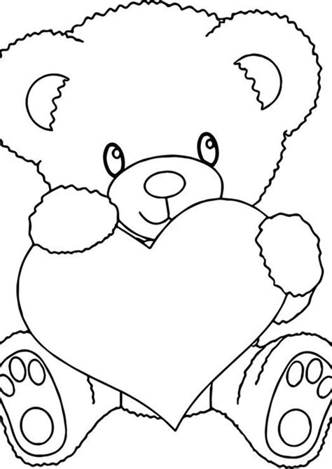 teddy bear valentine printable coloring pages coloring pages
