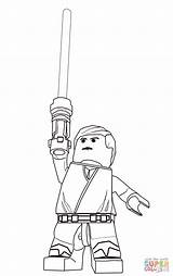 Coloring Lego Luke Skywalker Pages Wars Star Printable sketch template