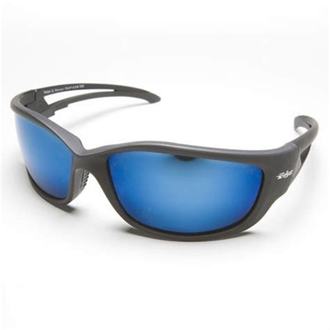 edge kazbek polarized safety glasses aqua precision blue mirror lens
