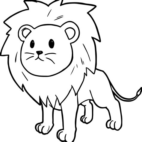 lion cartoon drawing  getdrawings