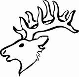 Deer Coloring Pages Head Printable Kids sketch template