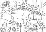 Coloring Dinosaurs Coelurus Dinosaur sketch template