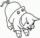 Pig Coloring Pages Kids Printable Colouring Color Piggy sketch template