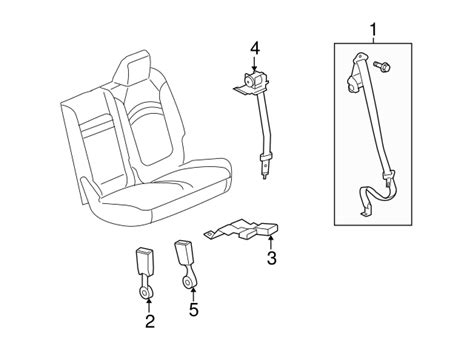 gm light cashmere  row passenger side seat belt  retractor  gm parts