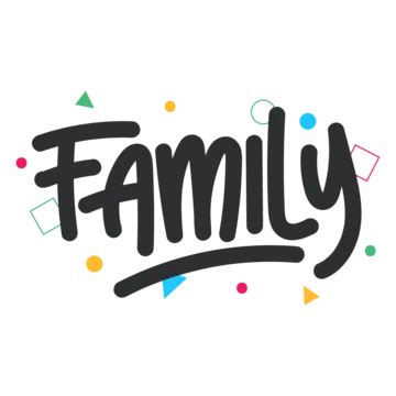 family text lettering vector family text lettering png  vector  transparent background