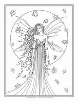 Fairy Coloring Pages Moon Getdrawings sketch template