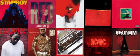 red album covers   albums colored red upbeat geek