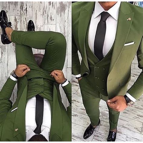 buy  latest coat pant designs green men suit slim