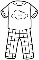Pajamas Preschool Pajama sketch template