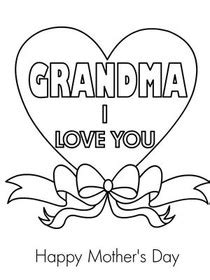 grandma mothers day coloring pages goimages bay