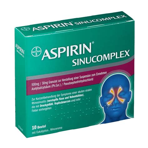 aspirin sinucomplex mg granu zh esus zein  stueck pzn