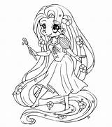 Rapunzel Tangled 101activity 101coloring Kawaii Princesse sketch template