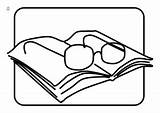 Lectura Colorear Gafas Lesebrille Leesbril Kleurplaat Leggere Disegno Malvorlage Occhialini Ausmalbild Eyeglasses Coloringhome Grote Educima sketch template
