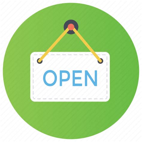 door open office open open open sign board shop open icon