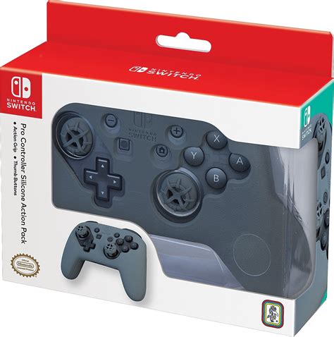 nintendo switch pro controller action grip thumb buttons grey switch buy   mighty