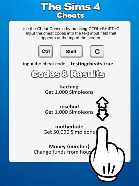 sims  cheat codes apk  android