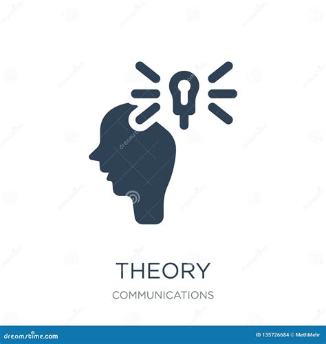 theory icon  trendy design style theory icon isolated  white background stock vector