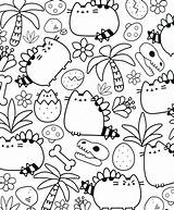 Pusheen Coloring Cat Pages Book Sheets Visit Adult Printable Animal sketch template