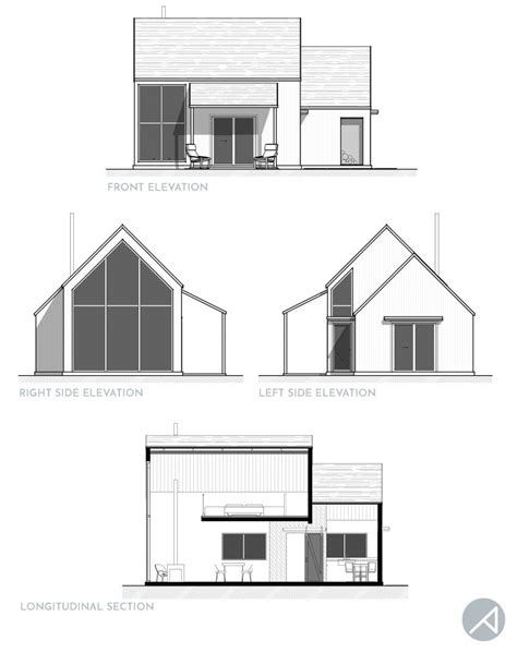 small modern cabin house plan ank studio