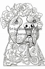 Adult Pitbull Sheets Dazzling Directe Hou Pitbulls Honden Liefde Digitale sketch template