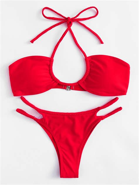 Braided Strap Cut Out Bikini Set – Artofit