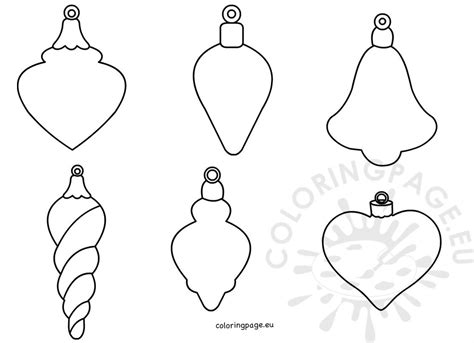 paper christmas decorations bauble template coloring page