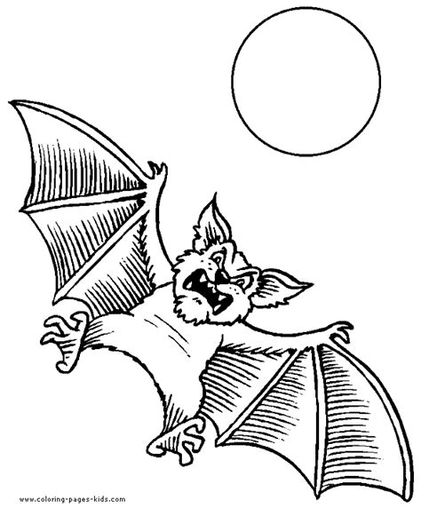 bats coloring sheet scary bat