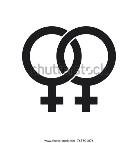 Gender Symbol Female Relationship Icon Two Stock Vector Royalty Free