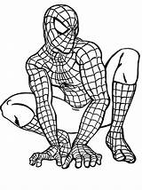 Avengers Coloring Spiderman sketch template