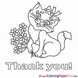 Thank Coloring Pages Flowers Printable Cat Teacher Appreciation Card Kids Cards Service Waldo Color Sheet Getdrawings Getcolorings Print Colorings sketch template