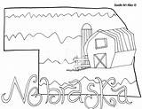 Nebraska Huskers Doodle Capitol sketch template