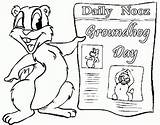 Groundhog Coloring Pages Printable Library Clipart Colouring Comments sketch template