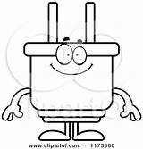 Plug Clipart Cartoon Mascot Electric Color Happy Thoman Cory Electrician Pages Outlined Coloring Vector Sick 2021 Clipground Preview sketch template