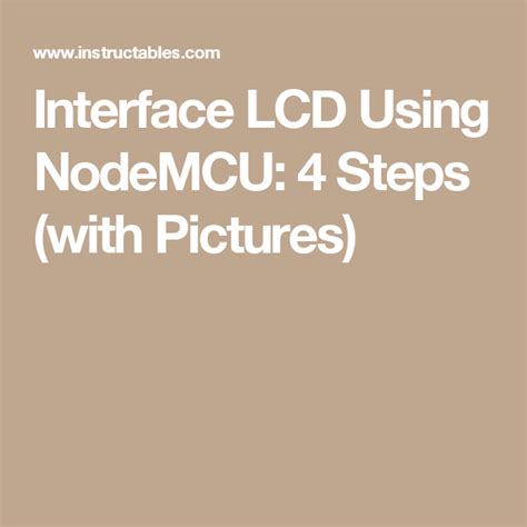 Interface I2c Lcd Using Nodemcu Lcd Interface Arduino
