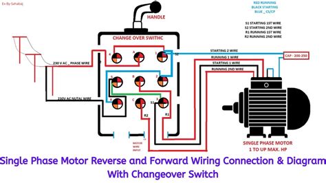reversing single phase motor wiring diagram printable form templates  letter