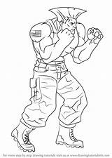 Fighter Street Guile Draw Drawing Step Coloring Pages Drawings Drawingtutorials101 Tutorials Character Learn Paintingvalley sketch template