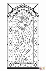Stained Glass Coloring Window Holy Spirit Pages Printable Adults Adult Colouring Windows Supercoloring Patterns Coloriage Vitraux Kids Catholic Color Sheets sketch template