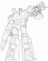 Transformers Coloring Shockwave sketch template