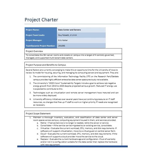 project charter templates word excel  templates