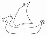 Viking Ship Pattern Template Printable Outline Vikings Patternuniverse Boat Stencils Longboat Kids Use Print Patterns Longship Wikingerschiff Draw Cut Dragon sketch template