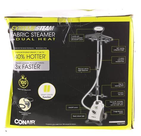 conair extreme clean fabric steamer  dual heat model cgsa sn