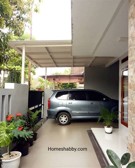 ide desain rumah minimalis  garasi mobil terlihat luas
