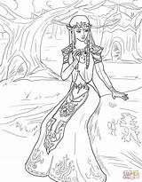 Zelda Coloring Pages Princess Legend Twilight Printable Ball Gown Color Print Supercoloring Hard Kids Dark Getcolorings Getdrawings Colouring Swords Four sketch template