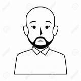 Bald Man Beard Clipart Silhouette Drawing Bearded Guy Body Getdrawings Coloring Pages Vector Head Realistic Baseball People Crossed Bats Half sketch template