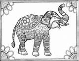 Elephant Adults African Elefant Elefanten Couloring Mandala Source Abrir sketch template