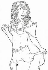 Succubus Lineart sketch template